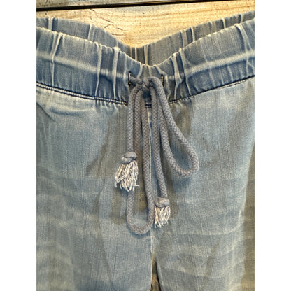 Cloth and Stone Distressed Light Wash Denim Jogger Pants