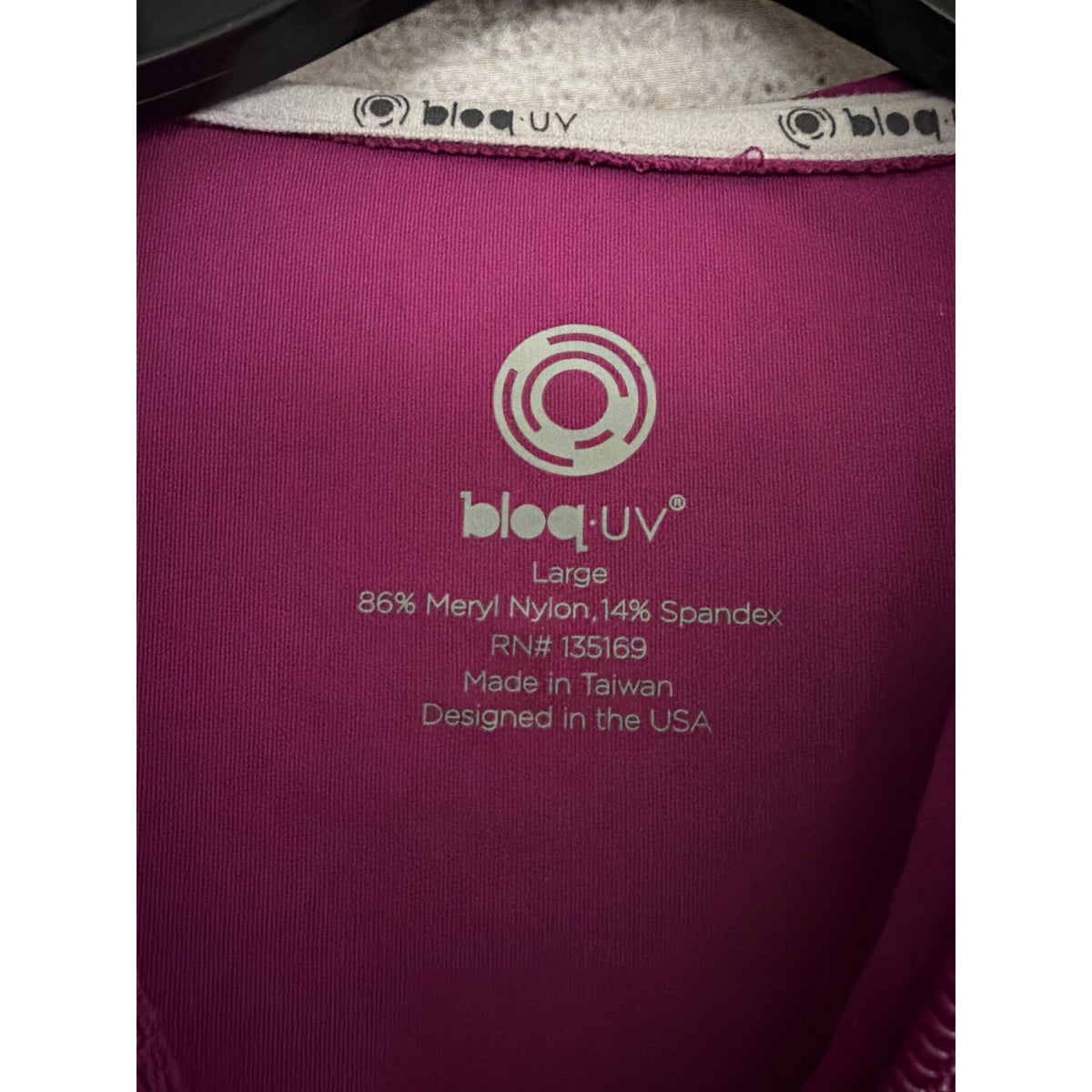 Bloq-UV Magenta Full-Zip Hoodie Jacket Size L
