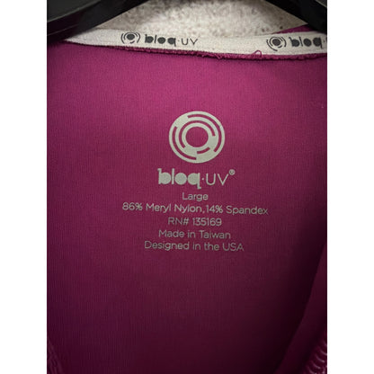 Bloq-UV Magenta Full-Zip Hoodie Jacket Size L