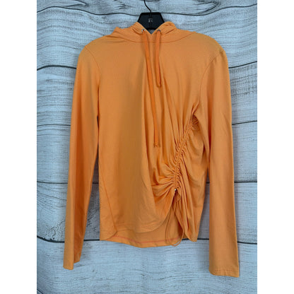 NWT Theory Orange Mesh Simon Throw Lifesaver Hoodie Size M