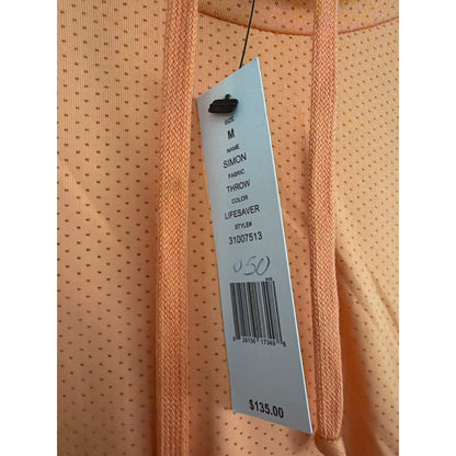 NWT Theory Orange Mesh Simon Throw Lifesaver Hoodie Size M