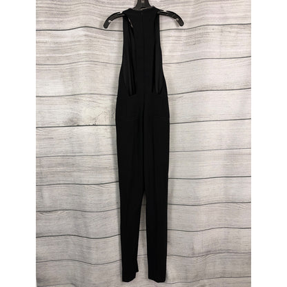 NWT The Kooples Black Sleeveless Jumpsuit With Chain Neck Detail Size 2