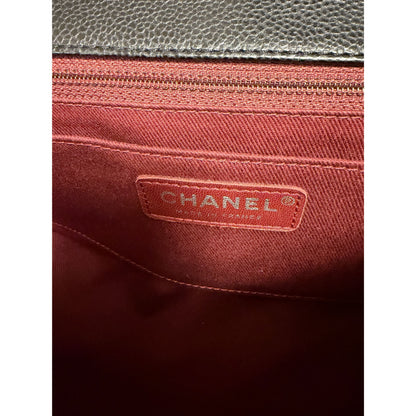 Chanel Black Timeless Caviar CC Flap Bag w/ Silver Hardware