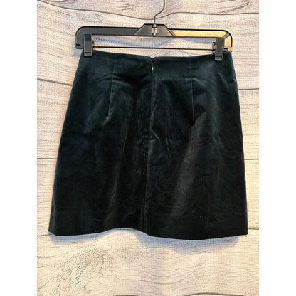 NWT J.Crew Green Velvet Mini Skirt Size 0