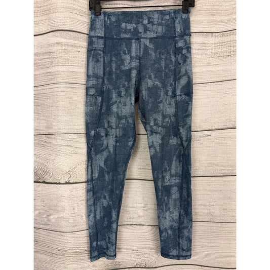 Gottex Blue Patterned Sophia Leggings W Pockets Size M
