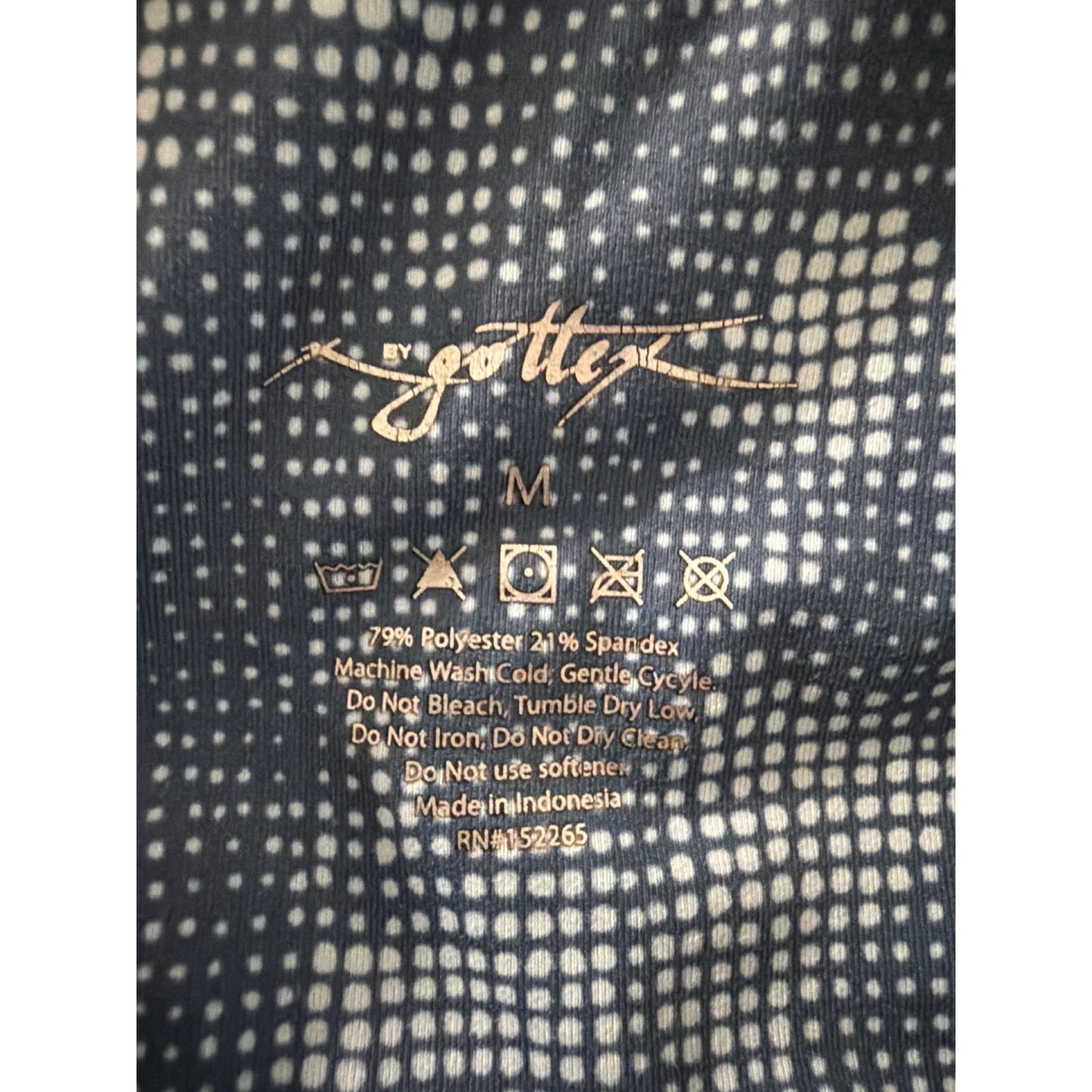 Gottex Blue Patterned Sophia Leggings W Pockets Size M