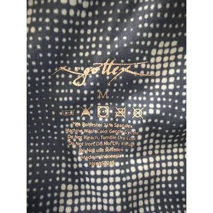 Gottex Blue Patterned Sophia Leggings W Pockets Size M