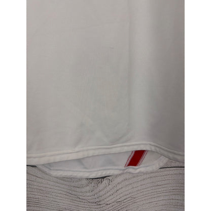 Mens Under Armour White & Red HeatGear Polo Golf Shirt Size M