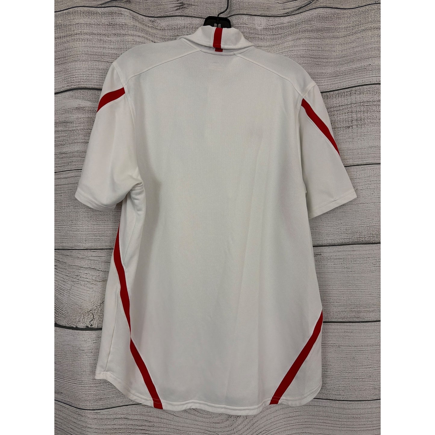 Mens Under Armour White & Red HeatGear Polo Golf Shirt Size M