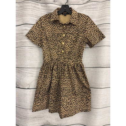 J. Crew A-line Shirt-Dress Leopard Chino Size 2