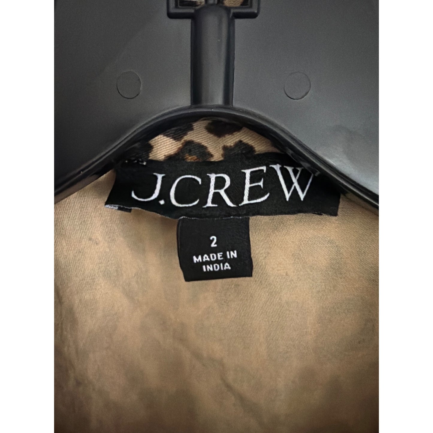 J. Crew A-line Shirt-Dress Leopard Chino Size 2