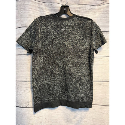 Lululemon Swiftly Breathe Short Sleeve Floral Fauna Black/Rhino Grey Size 6