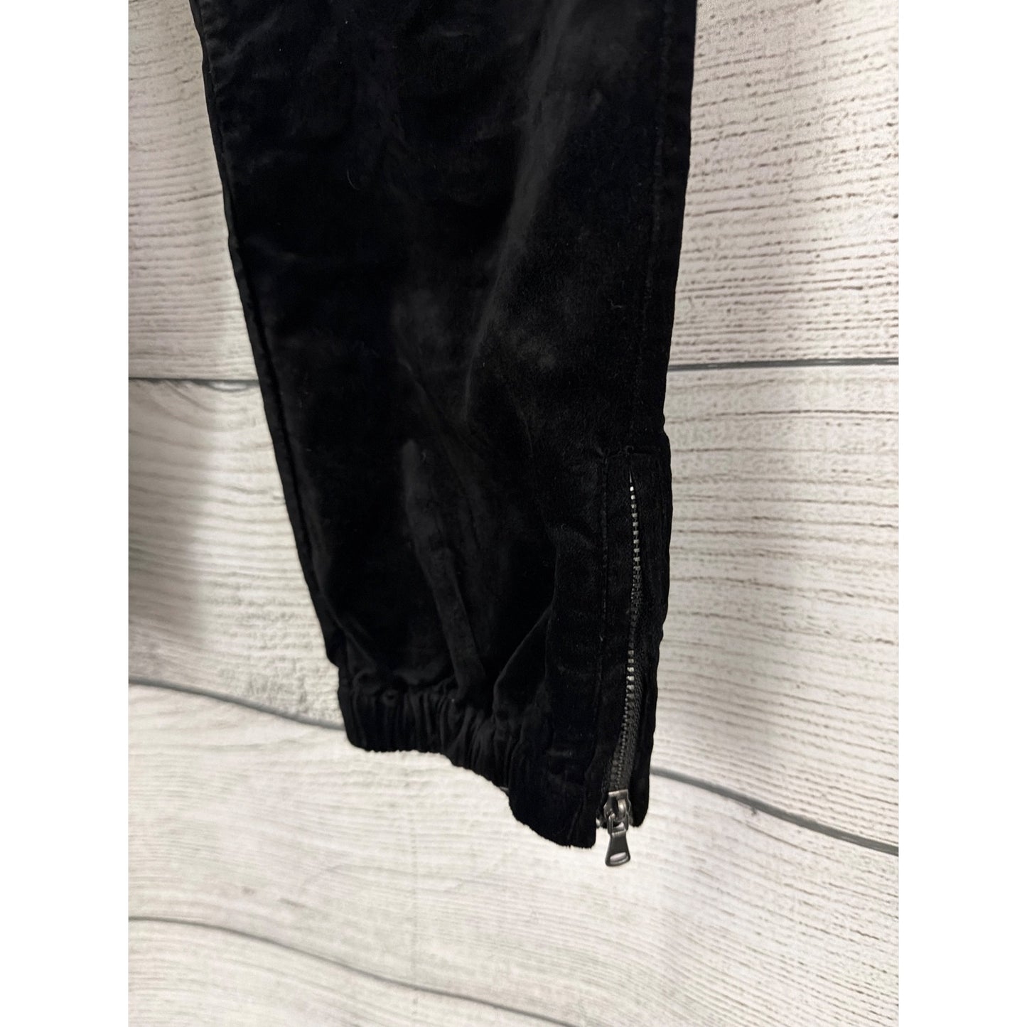 Paige Mayslie Mid Rise Lustrous Velvet Jogger Size 28