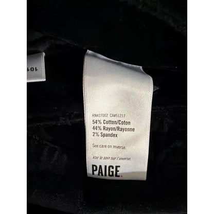 Paige Mayslie Mid Rise Lustrous Velvet Jogger Size 28