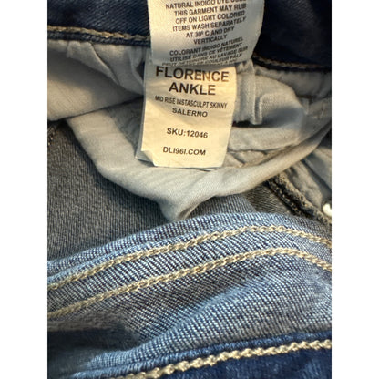 Dl1961 Florence Ankle Mid Rise Instasculpt Skinny Jeans Size 24