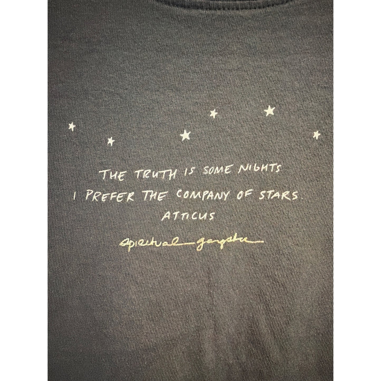 Spiritual Gangster x Atticus Poetic Quote Star Graphic Tee Size S