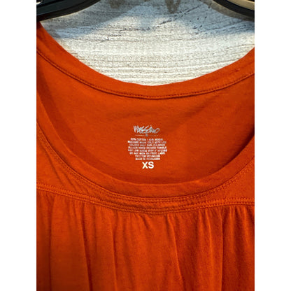 Mossimo Orange Babydoll Short Sleeve Top XS