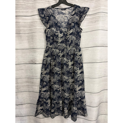 Vineyard Vines Ruffle Hem Cotton Stretch Poplin Dress Size M