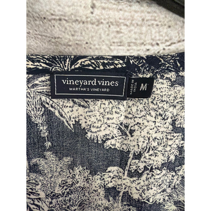 Vineyard Vines Ruffle Hem Cotton Stretch Poplin Dress Size M