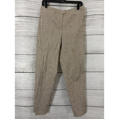 Piazza Sempione Brigirre Brown & White Gingham Pant Size 48/12