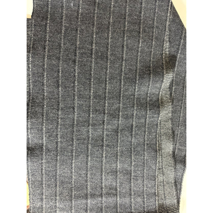 Gap Black and Grey Striped Merino Wool Scarf OS
