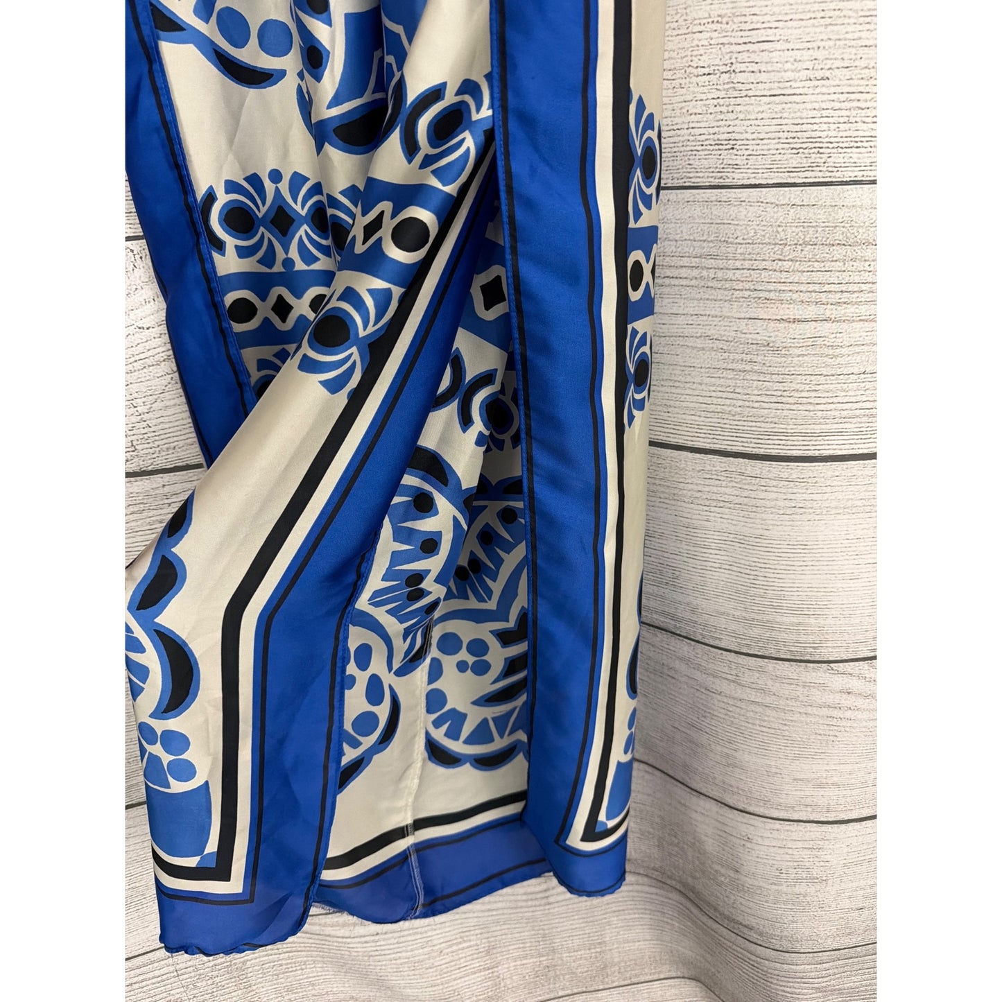 Zara Blue & White Printed Satin Set Size XS