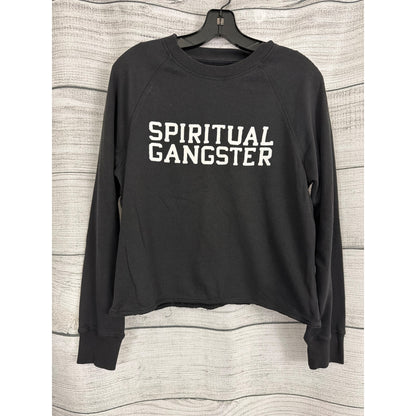 Spiritual Gangster Black Crewneck Pullover Sweatshirt Size S