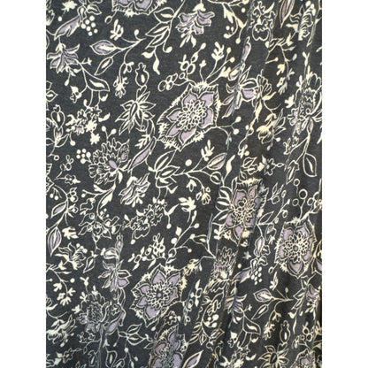 LOFT Floral Print Dress With Short Sleeves Size XL