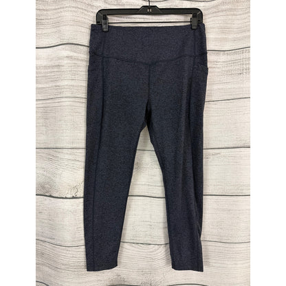 Zella Heathered Black High-Waist Leggings W Pockets Size L