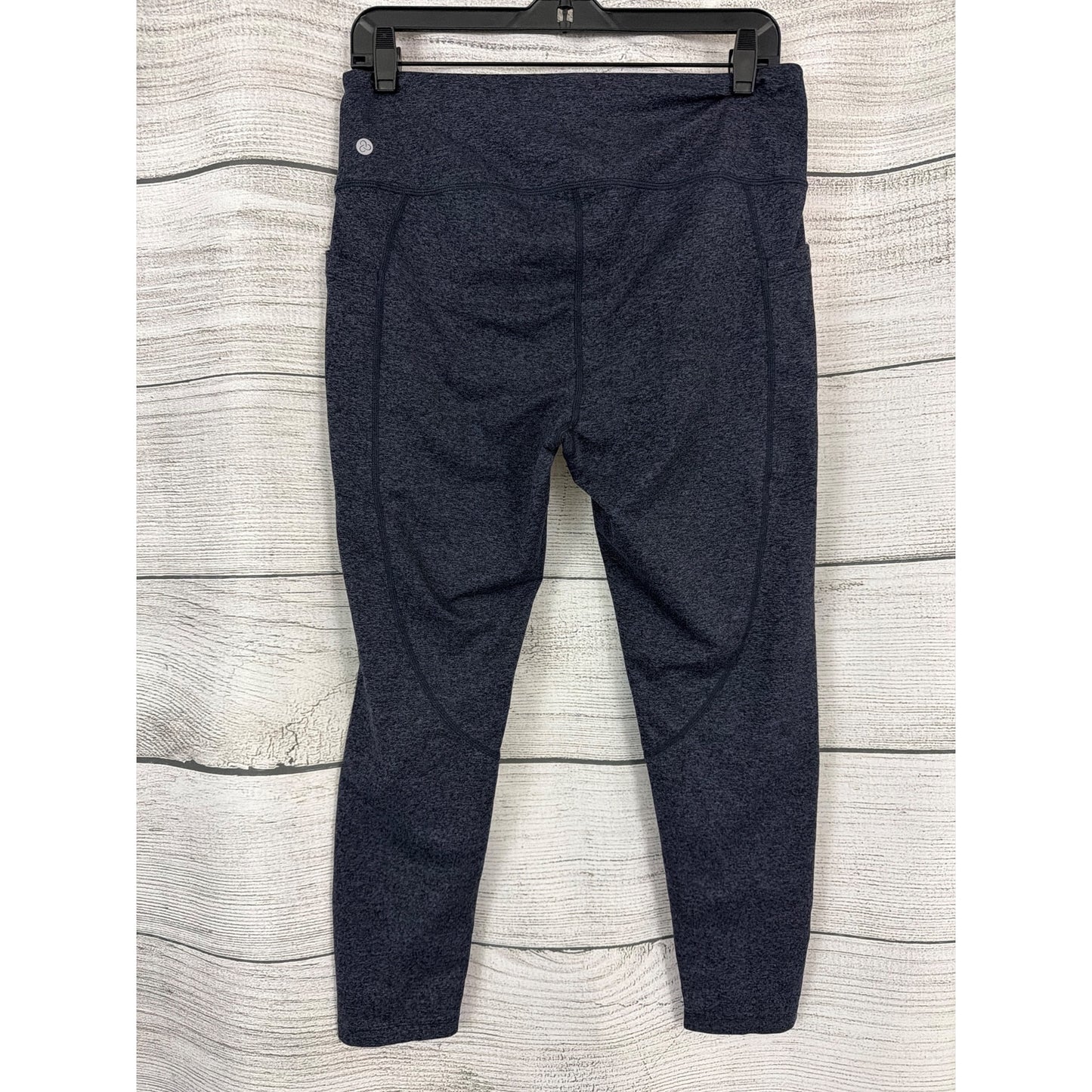 Zella Heathered Black High-Waist Leggings W Pockets Size L