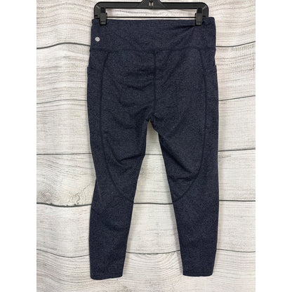 Zella Heathered Black High-Waist Leggings W Pockets Size L