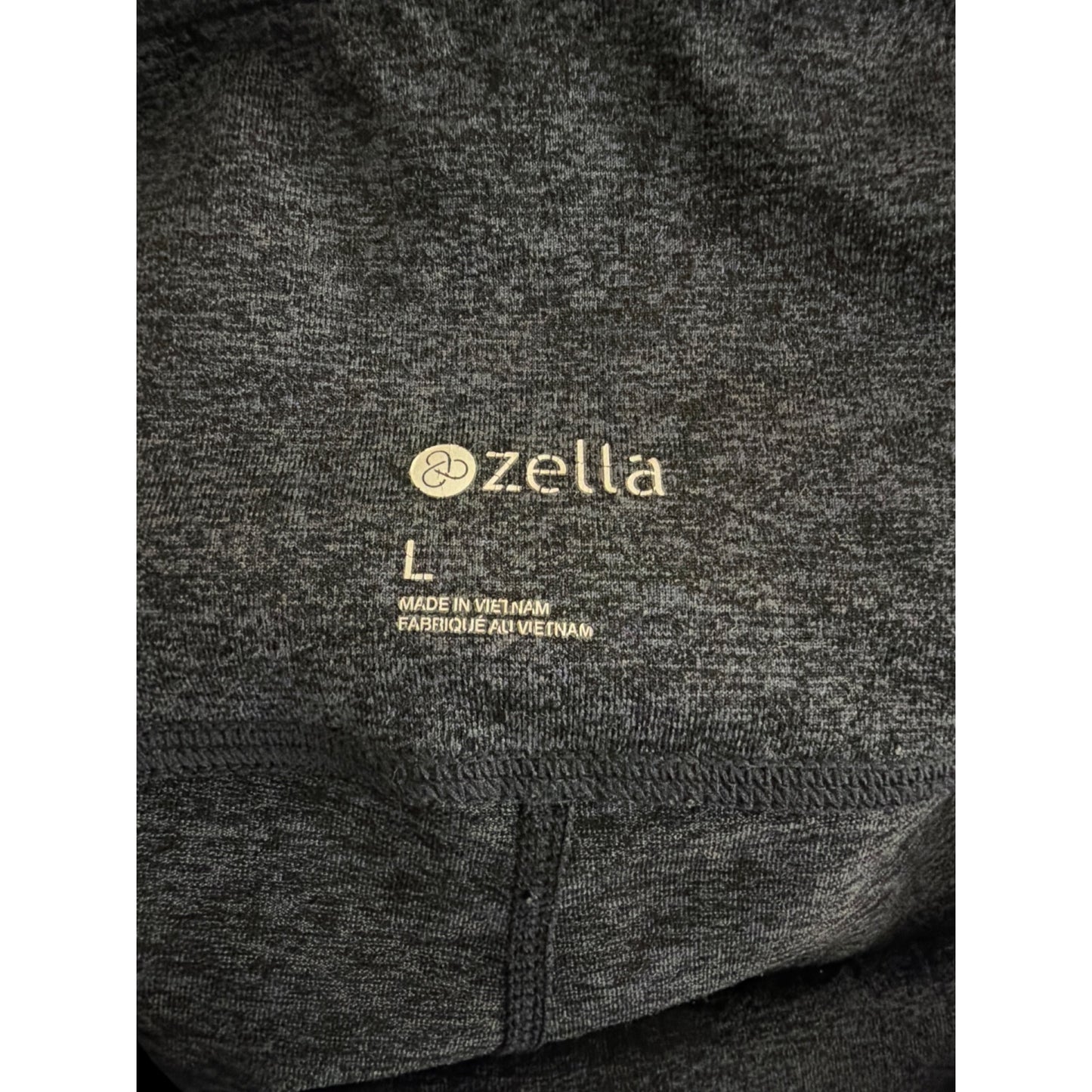 Zella Heathered Black High-Waist Leggings W Pockets Size L