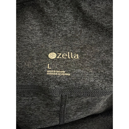 Zella Heathered Black High-Waist Leggings W Pockets Size L