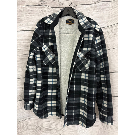 Mens Freedom Foundry Dry Goods Co. Sherpa-Lined Fleece Shacket Size L
