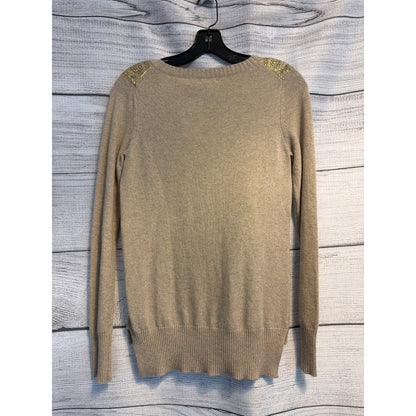 NWT Cable & Gauge Cashmere Sweater With Gold Detailing Size S