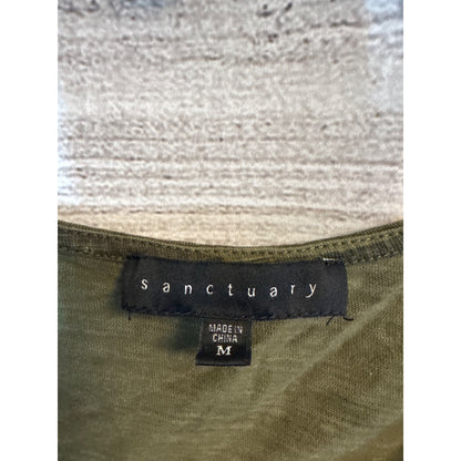 Sanctuary Clothing Camo Long Sleeve Morgan Shirt Dress Size M