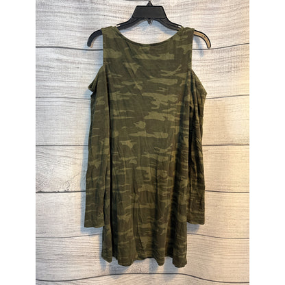 Sanctuary Clothing Camo Long Sleeve Morgan Shirt Dress Size M