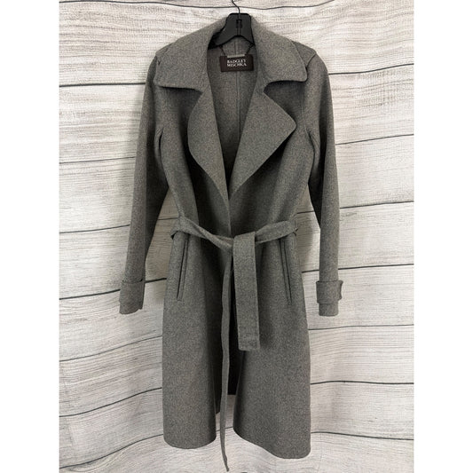 Badgley Mischka Chloe Double-Faced Wool Wrap Coat Size S