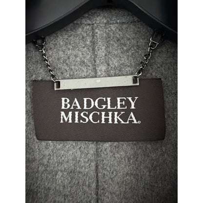 Badgley Mischka Chloe Double-Faced Wool Wrap Coat Size S