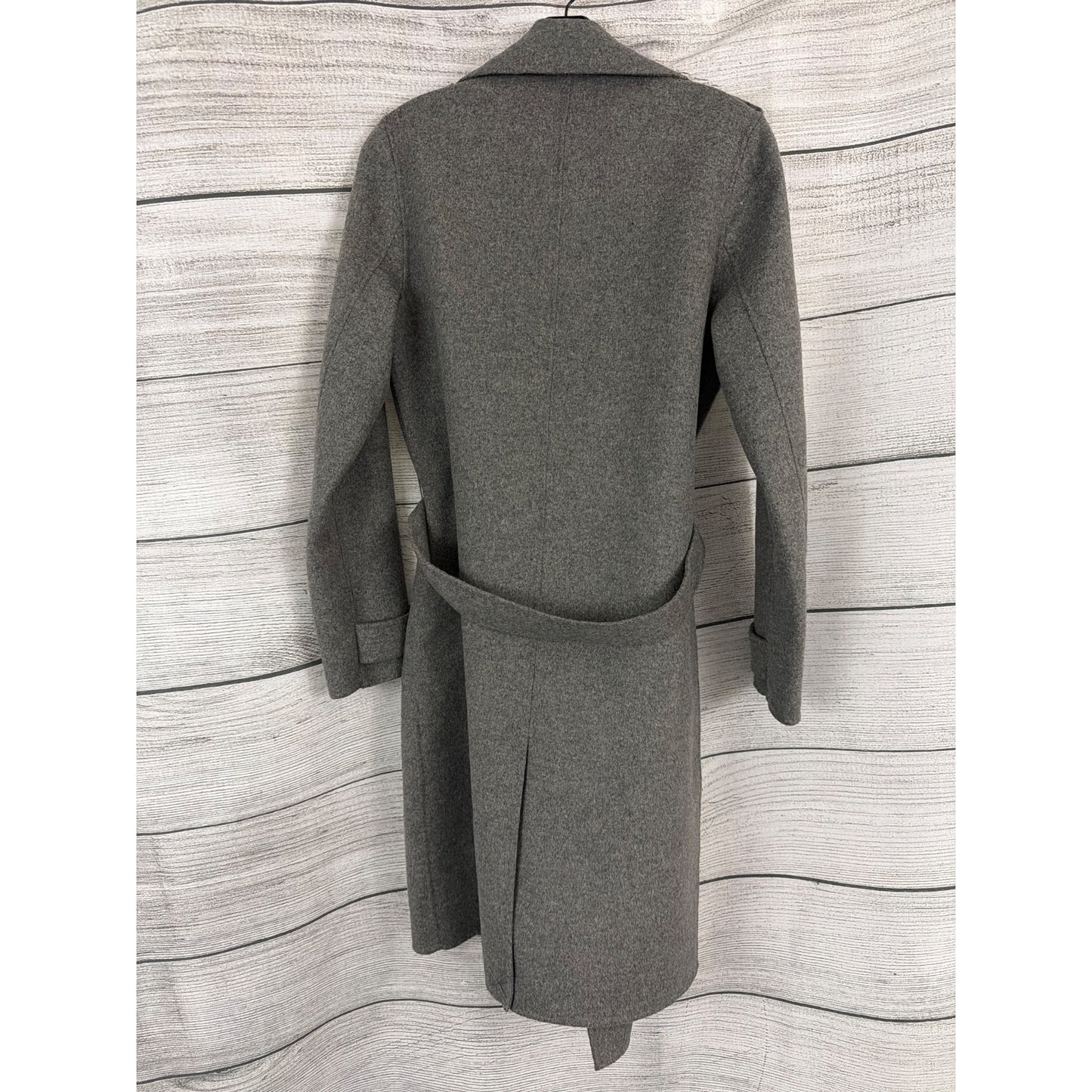 Badgley Mischka Chloe Double-Faced Wool Wrap Coat Size S