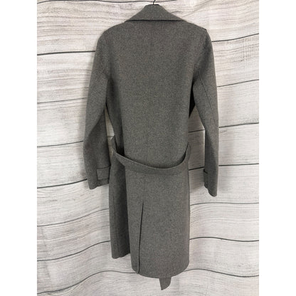 Badgley Mischka Chloe Double-Faced Wool Wrap Coat Size S