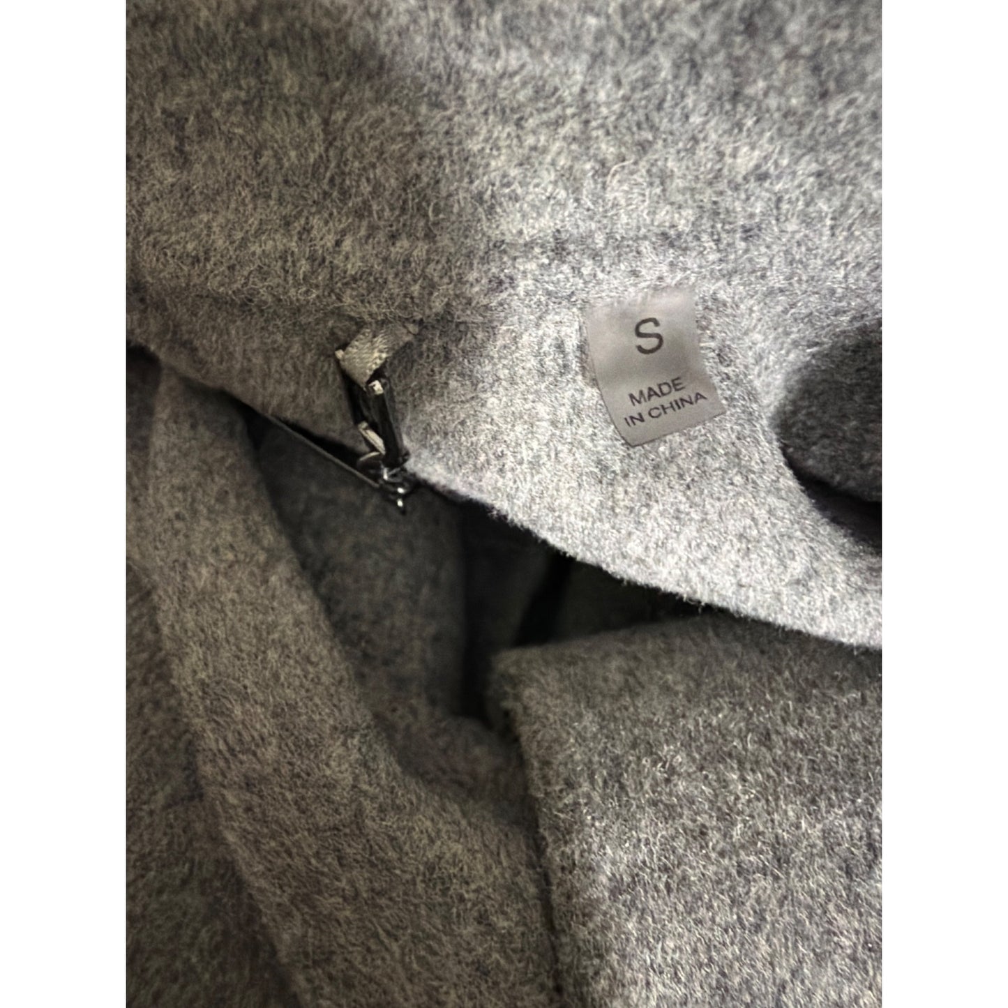 Badgley Mischka Chloe Double-Faced Wool Wrap Coat Size S