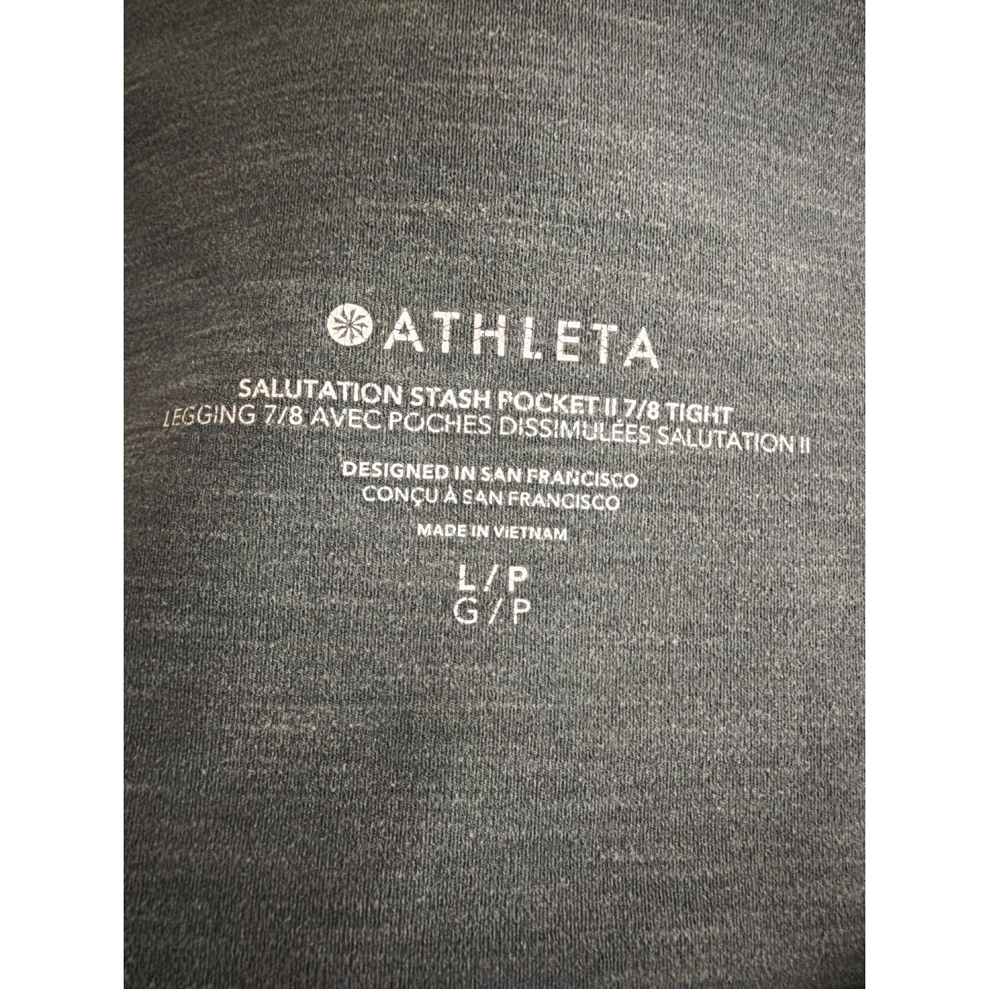 Athleta Salutation Stash Pocket II 7/8 Tight Legging Size L