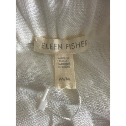 NWT Eileen Fisher Heavy Organic Linen White Skirt Size M