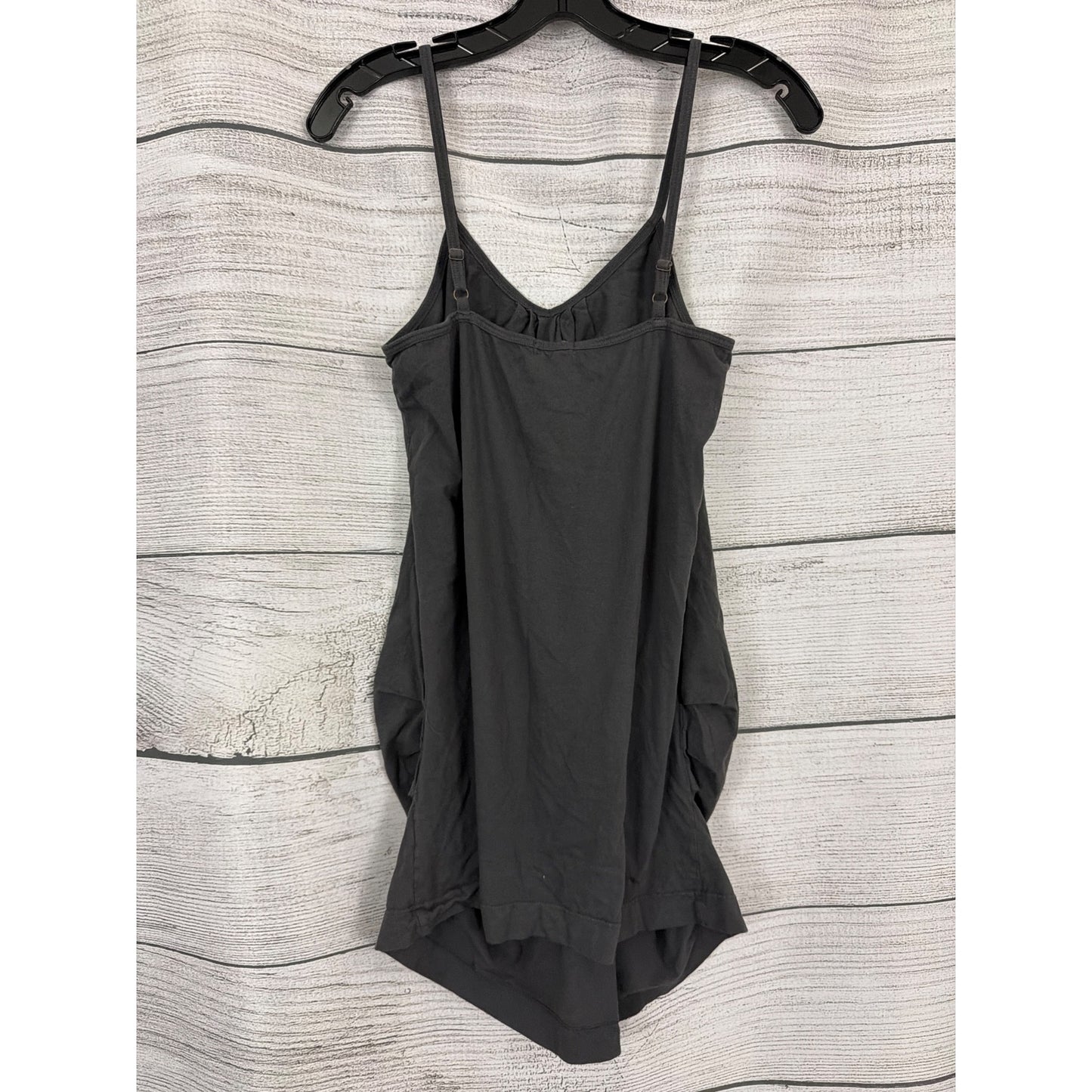 LAMade Ruched Side Sleeveless Tunic Top With Adjustable Spaghetti Straps Size L