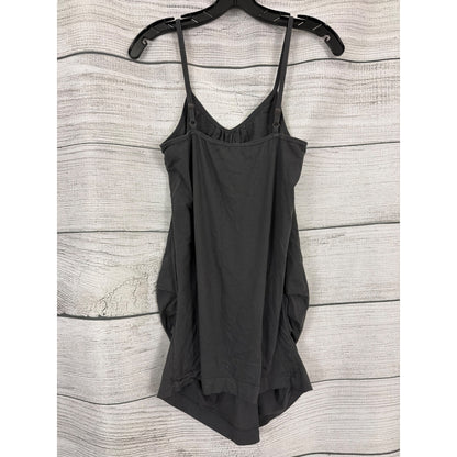 LAMade Ruched Side Sleeveless Tunic Top With Adjustable Spaghetti Straps Size L