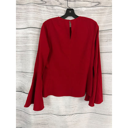NWT Frame Red Flutter Sleeve Long Sleeve Top Size S