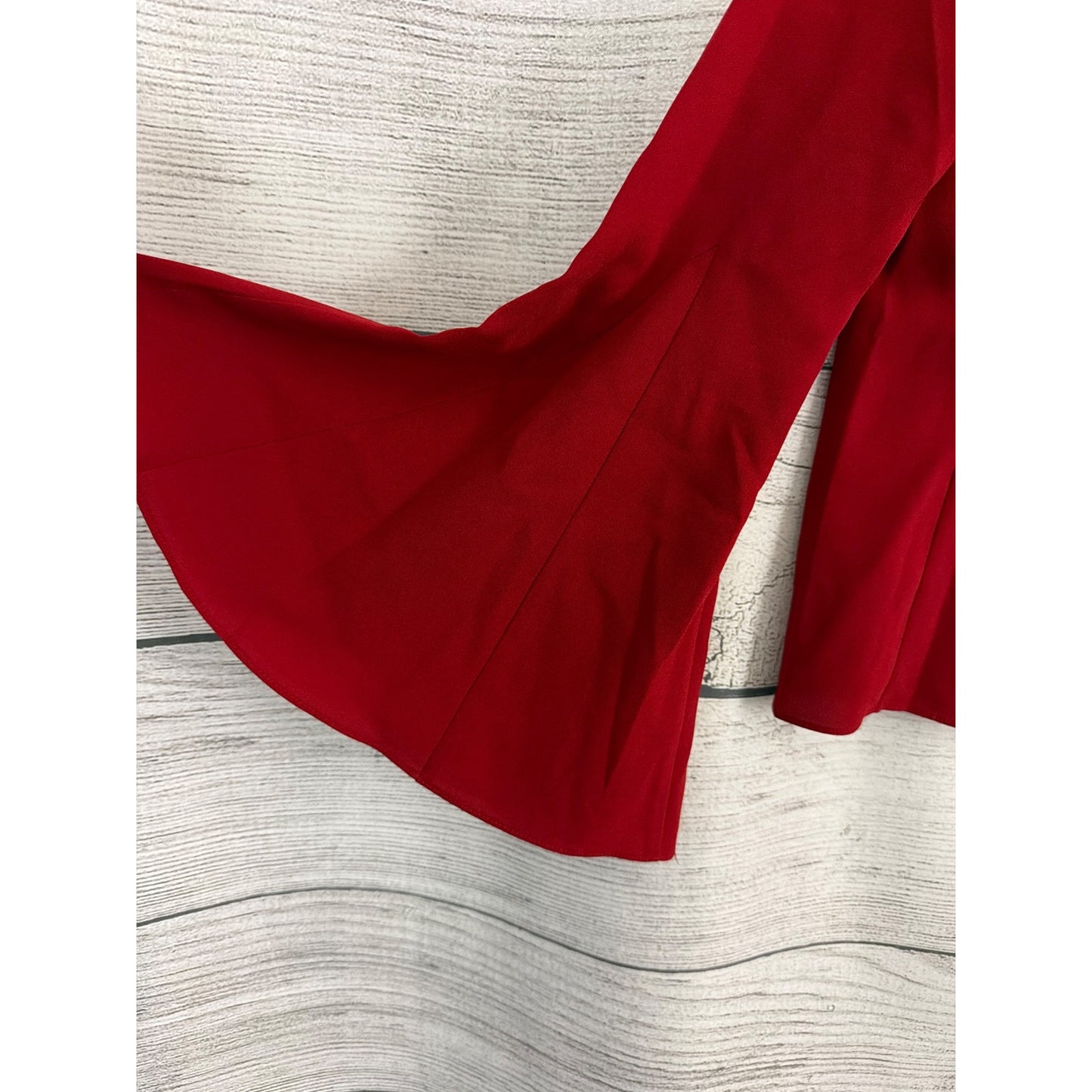 NWT Frame Red Flutter Sleeve Long Sleeve Top Size S