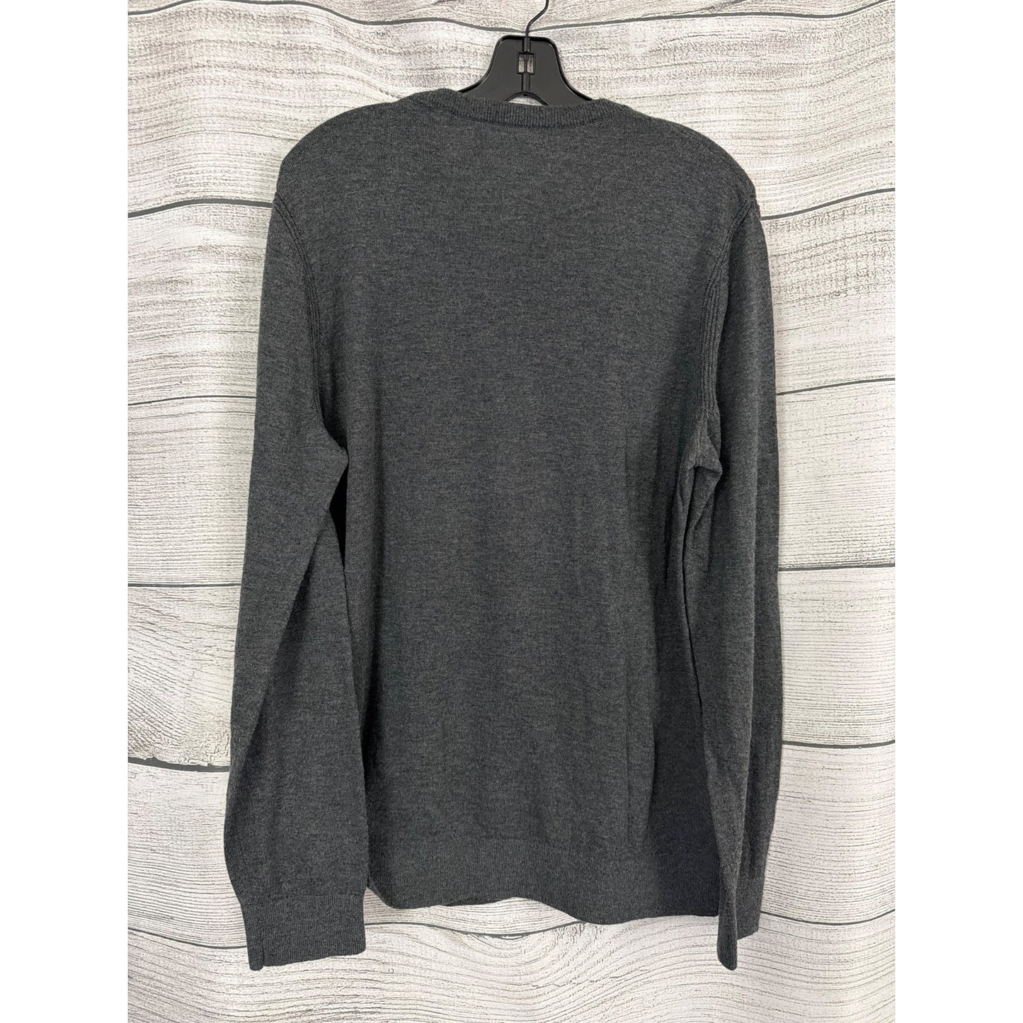 Mens Theory Gray Merino Wool Blend Crewneck Sweater Size XL