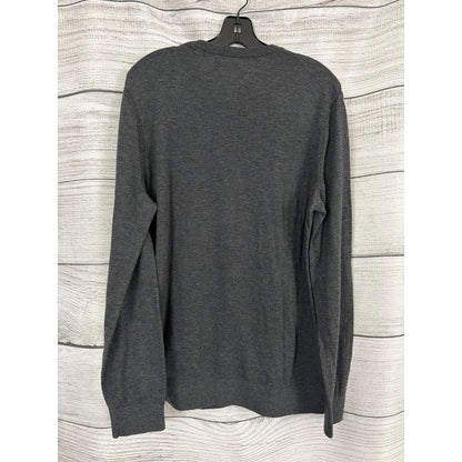 Mens Theory Gray Merino Wool Blend Crewneck Sweater Size XL